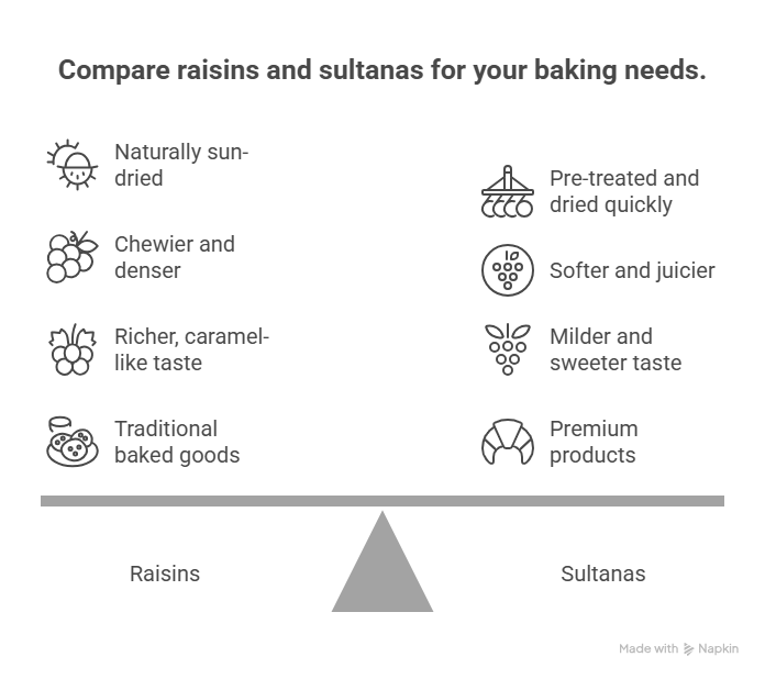 raisins and sultanas
